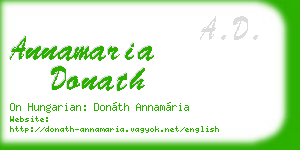 annamaria donath business card